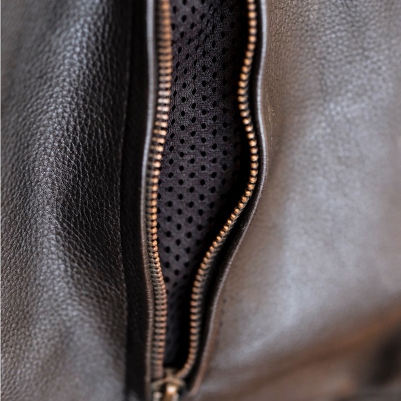 Women's Black Leather Jacket - Picture 3 of 5